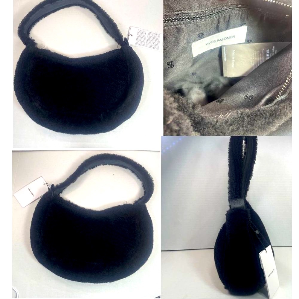 BNWT Yves Salomon Genuine Shearling Shoulder Bag PRICE FIRM NO DISCOUNTS! - Picture 14 of 15